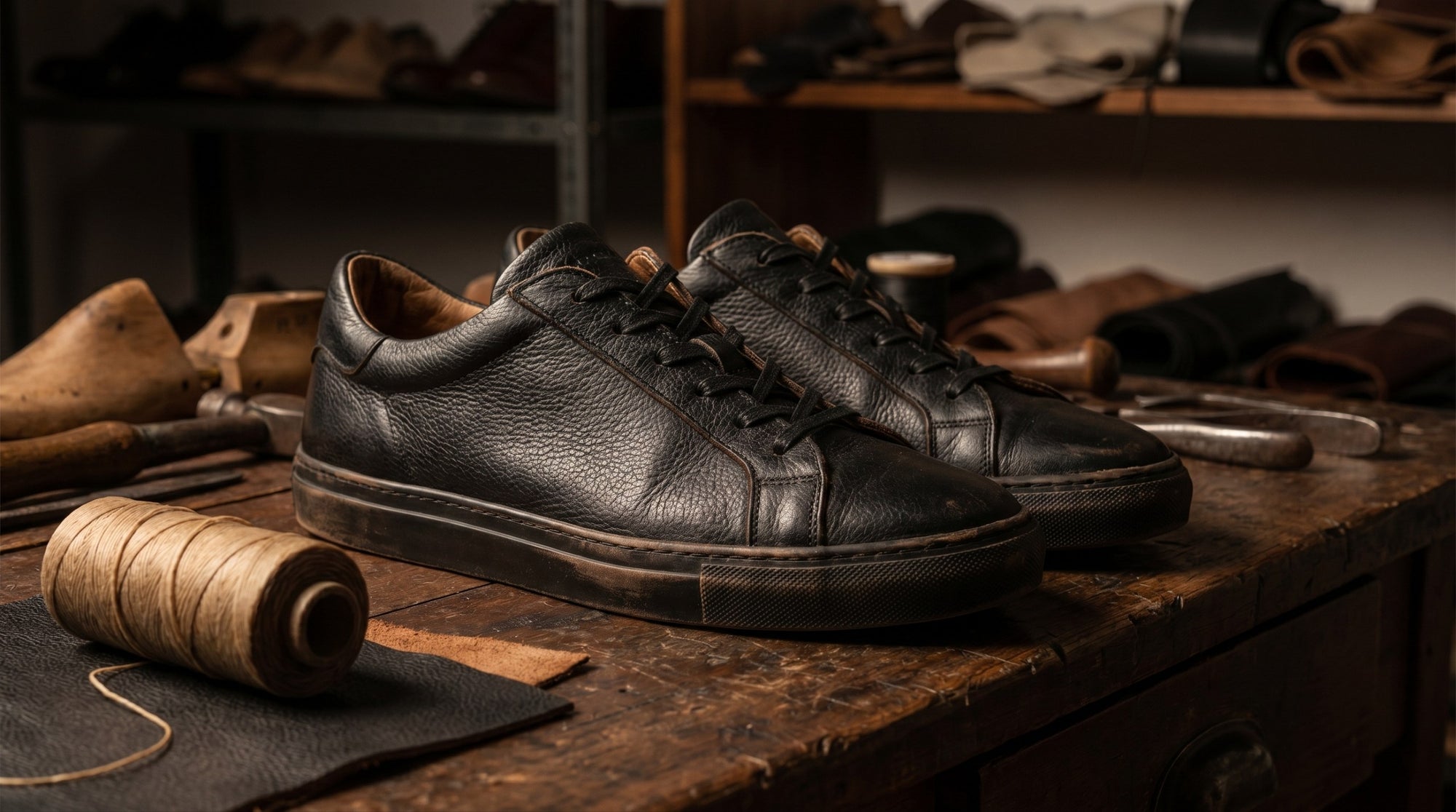 Sneakers Prime Hemp Ghost · piel italiana artesanal · Made in Italy